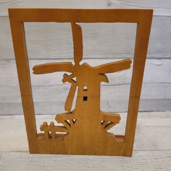 Handcrafted Wooden Windmill Thermometer - Picture 5 of 9